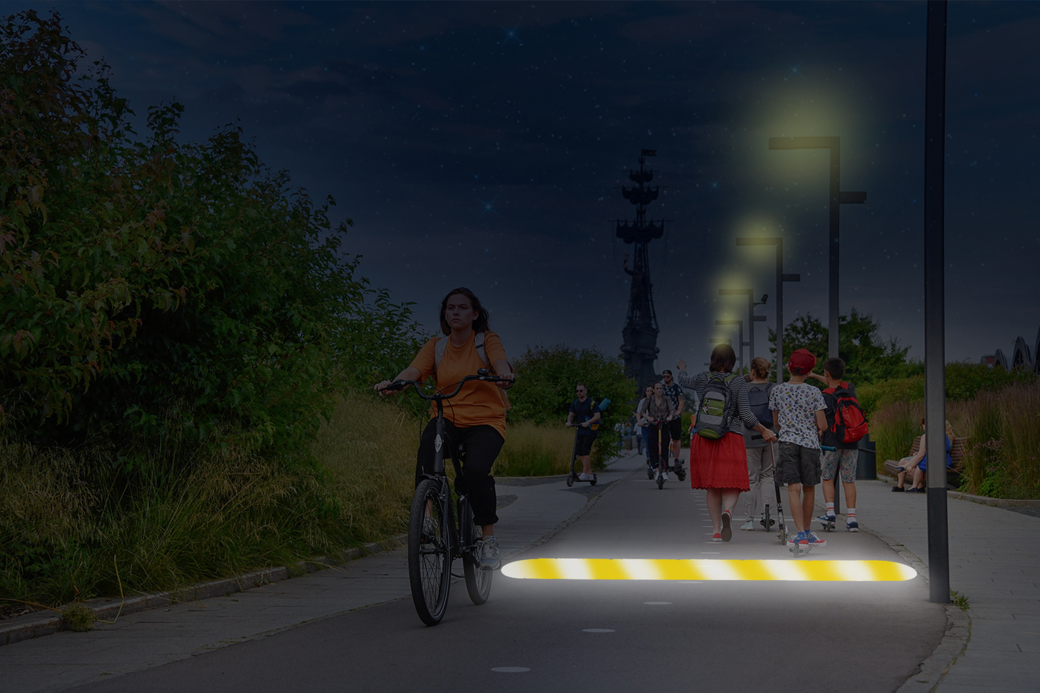 Светящаяся дорожная неровность ИДН